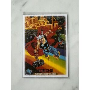 2024 Upper‎ Deck Marvel Masterpieces '92 Platinum Canvas Thor #92 card